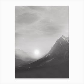 Black And White Sunset Canvas Print
