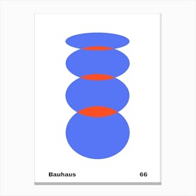 Geometric Bauhaus Poster 66 Canvas Print