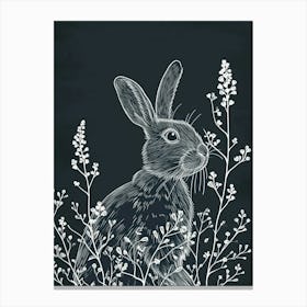 Rhinelander Rabbit Minimalist Illustration 2 Canvas Print