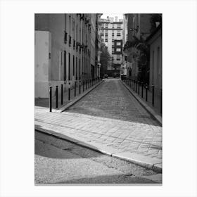 Streets of Paris, France | Black and White Photography Canvas Print