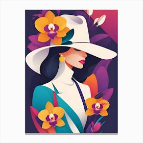 Woman In A Hat 1 Canvas Print