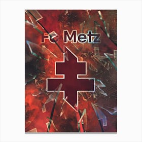 Fc Metz Brokem Glass Canvas Print