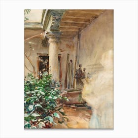 The Patio (1908), John Singer Sargent Canvas Print