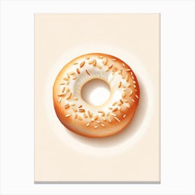 Bagel Sandwich Bagel Marker Art 2 Canvas Print