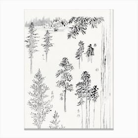 Hokusai S Pine Trees (1800 1900), Katsushika Hokusai Canvas Print
