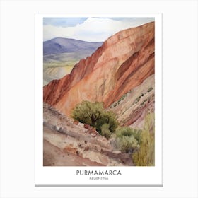 Purmamarca 1 Watercolour Travel Poster Canvas Print