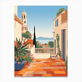 Algarve, Portugal, Graphic Illustration 4 Canvas Print