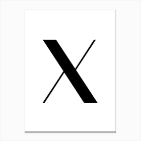 Letter X.Classy expressive letter. Canvas Print