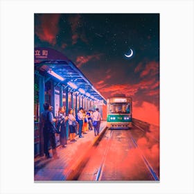 Evening Train Canvas Print