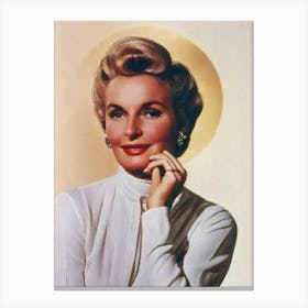 Joanne Woodward Retro Collage Movies Canvas Print
