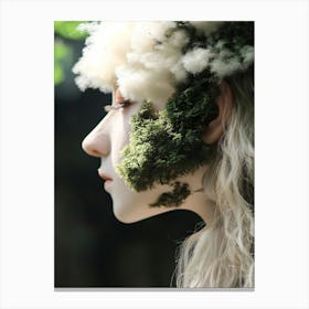 Girl With A Tree On Her Head 1 Canvas Print