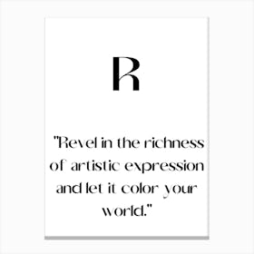 Revel In The Riches Of Artistic Expression And Let It Color Your World.Elegant painting, artistic print. Canvas Print