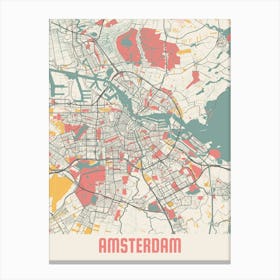 Amsterdam Map Poster Canvas Print