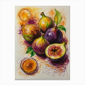 Figs And Honey Canvas Print