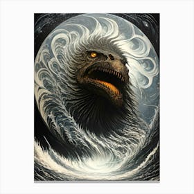 Moon Dragon Canvas Print