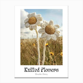 Knitted Flowers Double Daisy 4 Canvas Print