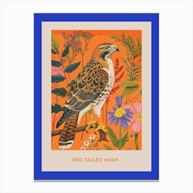 Spring Birds Poster Red Tailed Hawk 2 Canvas Print