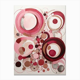 Pink Circles 1 Canvas Print