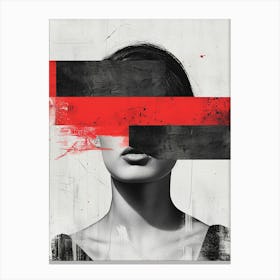 Woman Masked Canvas Print