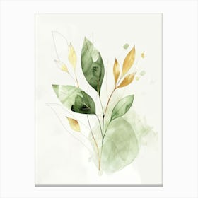 Watercolor Leaves 13 Canvas Print