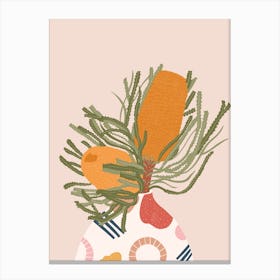 Banksia In Vase Canvas Print