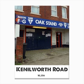 Kenilworth Road, Luton, Stadium, Football, Art, Wall Print Canvas Print