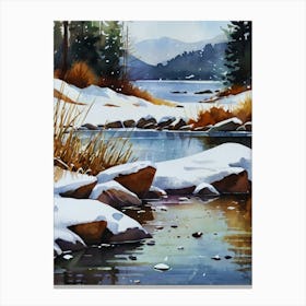 Winter In The Mountains Canvas Print