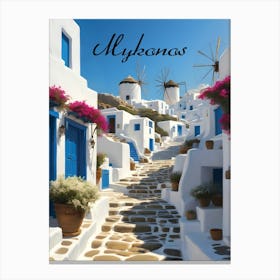 Mykonos Windmills Canvas Print