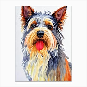 Scottish Terrier Watercolour dog Canvas Print