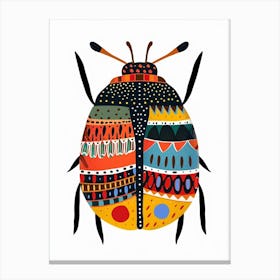 Colourful Insect Illustration Pill Bug 1 Canvas Print