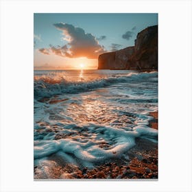 Sunset On The Beach 1 Canvas Print