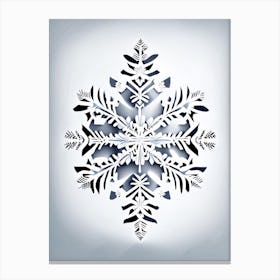 Winter, Snowflakes, Marker Art 2 Canvas Print