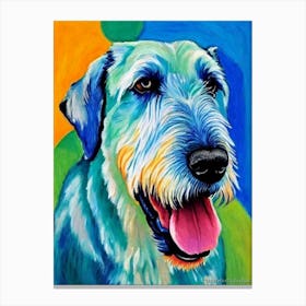 Irish Wolfhound Fauvist Style dog Canvas Print