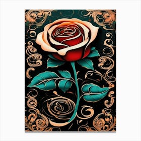 Rose Painting Canvas Print