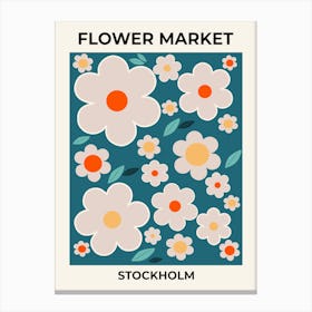 Flower Market Stockholm Canvas Print