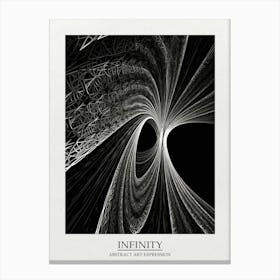 Infinity Abstract Black And White 8 Poster Canvas Print