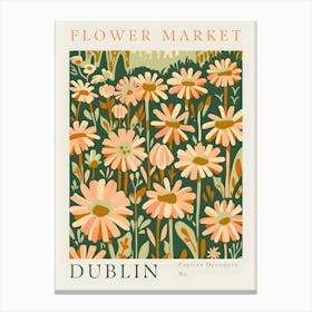 Flower Market Dublin 1 Canvas Print