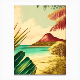 Mauritius Mauritius Vintage Sketch Tropical Destination Canvas Print
