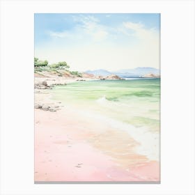 A Sketch Of Elafonisi Beach, Crete Greece 4 Canvas Print