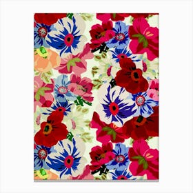 Poppies&Pansies Fabric - "Royal Pansies" Canvas Print