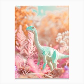 Pastel Toy Dinosaur In The Nature 2 Canvas Print