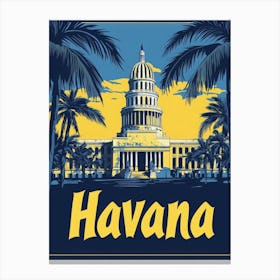 Aihrgdesign A Retro Travel Poster For Havana Featuring The Gr 6d2fb8c4 C98e 4fbf A4d5 5c9e2911cad8 1 Canvas Print