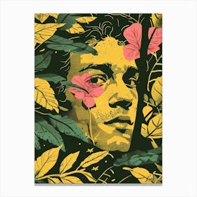 Man In The Jungle Canvas Print