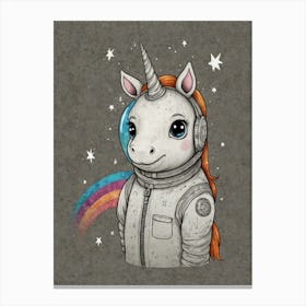 Unicorn Astronaut Canvas Print