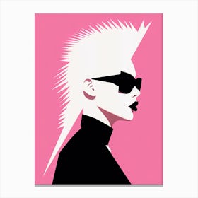 Pink Punk Visions in Minimalism Canvas Print