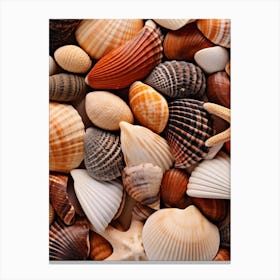 Sea Shells Background Canvas Print