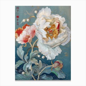 Chinese Peonies 2 Canvas Print