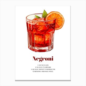 Negroni, Cocktail Hour Canvas Print