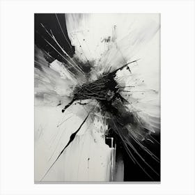 Fragility Abstract Black And White 5 Canvas Print