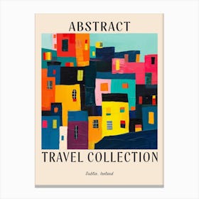 Abstract Travel Collection Poster Dublin Ireland 2 Canvas Print
